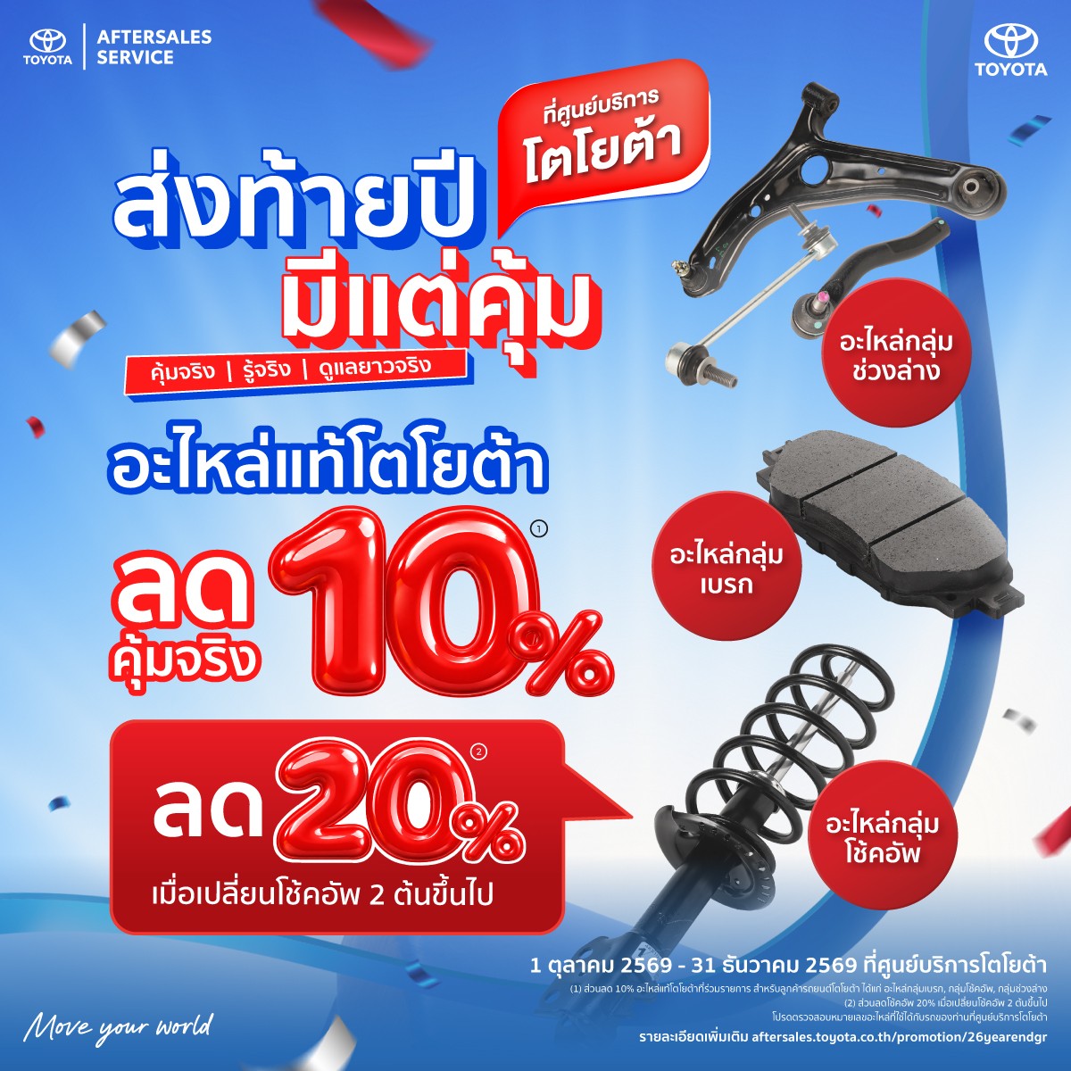 ส่งท้ายปี มีแต่คุ้ม - อะไหล่ที่ร่วมรายการ ลด 10%